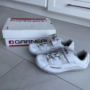 Garneau Women’s Cycling Shoes White US 7.5 Spin Road Like New